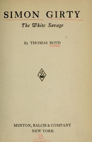 Tapa de Simon Girty, the white savage