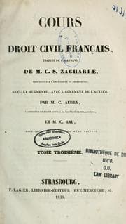 Tapa de Cours de droit civil français