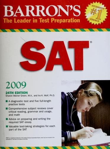 Tapa de Barron's SAT
