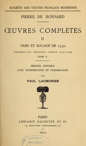 Tapa de Oeuvres complètes