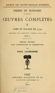 Tapa de Oeuvres complètes