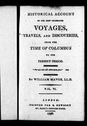Tapa de Historical account of the most celebrated voyages, travels, and discoveries