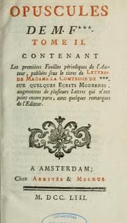 Tapa de Opuscules de M.F.