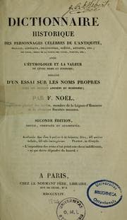 Tapa de Dictionnaire historique des personnages célèbres de l'antiquité, princes, généraux, philosophes, poëtes, artistes, etc