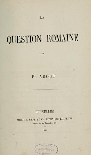 Tapa de La question romaine