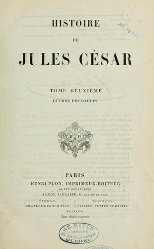 Tapa de Histoire de Jules César ...