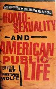 Tapa de Homosexuality and American public life