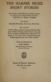 Tapa de The Harper prize short stories