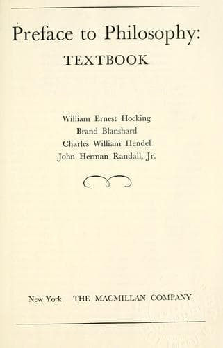 Tapa de Preface to philosophy: textbook