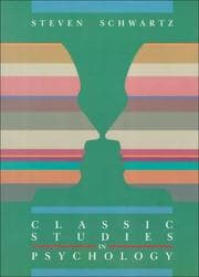 Tapa de Classic studies in psychology