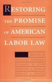 Tapa de Restoring the promise of American labor law