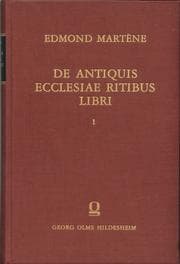 Tapa de De antiquis Ecclesiae ritibus libri