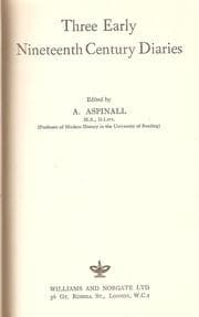 Tapa de Three early nineteenth century diaries