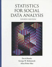Tapa de Statistics for social data analysis