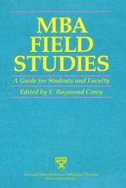 Tapa de MBA Field Studies