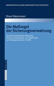 Tapa de Die Maßregel der Sicherungsverwahrung