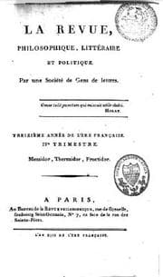 Tapa de La Revue philosophique, litteraire et politique