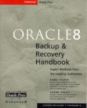 Tapa de Oracle8 backup & recovery handbook
