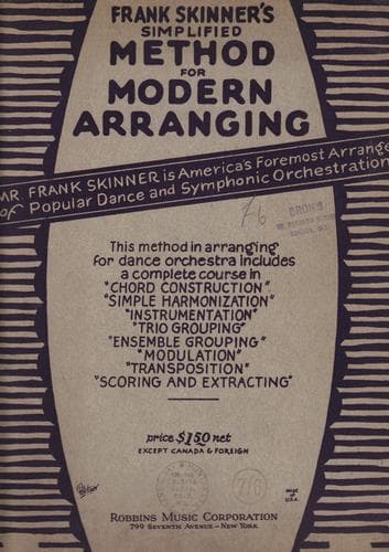 Tapa de Frank Skinner's Simplified Method for Modern Arranging