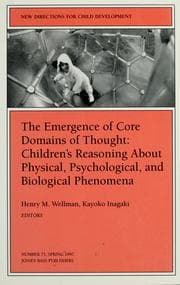 Tapa de The Emergence of core domains of thought