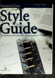 Tapa de Franklin Covey style guide for business and technical communication