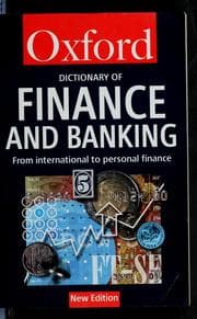 Tapa de A dictionary of finance and banking
