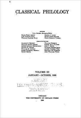 Tapa de Classical Philology