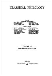 Tapa de Classical Philology