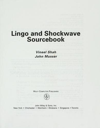 Tapa de Lingo and shockwave sourcebook