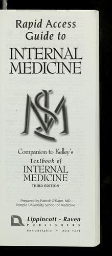 Tapa de Rapid access guide to Internal medicine