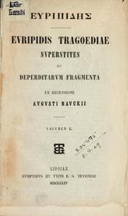 Tapa de Euripidis Tragoediae superstites et deperditarum fragmenta
