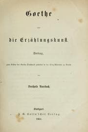 Tapa de Goethe und die Erzählungskunst