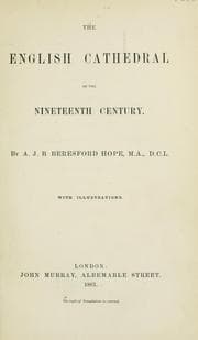 Tapa de The English cathedral of the nineteenth century
