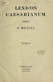 Tapa de Lexicon Caesarianum