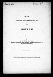 Tapa de On the etiology and symptomatology of goitre