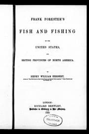 Tapa de Frank Forester's fish and fishing of the United States and British provinces of North America