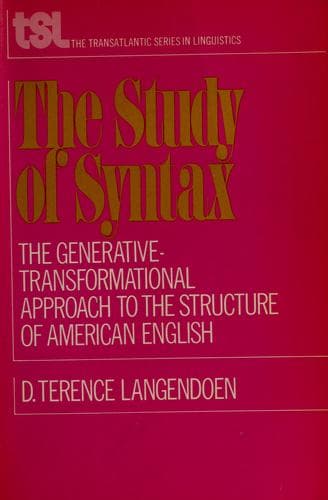 Tapa de The study of syntax