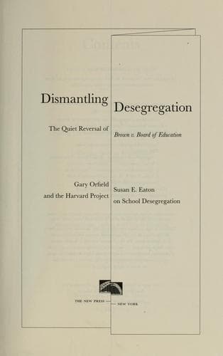 Tapa de Dismantling desegregation