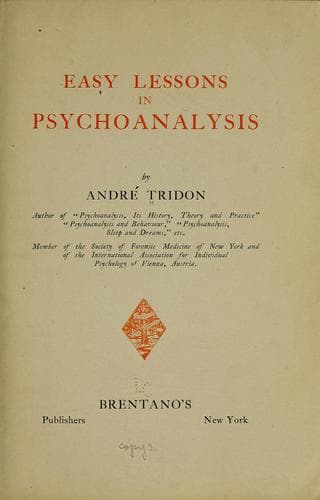 Tapa de Easy lessons in psychoanalysis