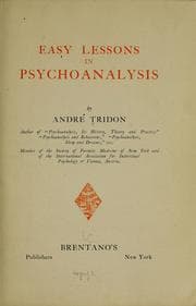Tapa de Easy lessons in psychoanalysis