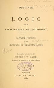 Tapa de Outlines of logic and of Encyclopædia of philosophy