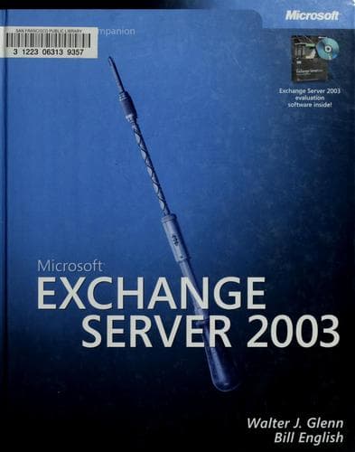 Tapa de Microsoft Exchange server 2003 administrator's companion