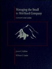 Tapa de Managing the small to mid-sized company