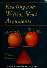 Tapa de Reading and writing short arguments