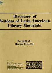 Tapa de A directory of vendors of Latin American library materials
