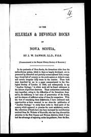 Tapa de On the Silurian & Devonian rocks of Nova Scotia
