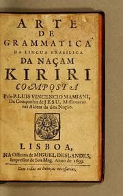 Tapa de Arte de grammatica da lingua brasilica da naçam kiriri