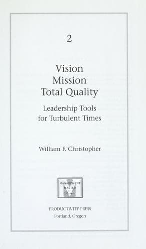 Tapa de Vision, mission, total quality