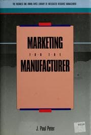Tapa de Marketing for the manufacturer