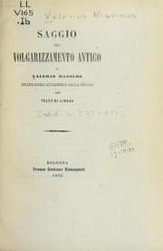 Tapa de Secondo saggio del volgarizzamento